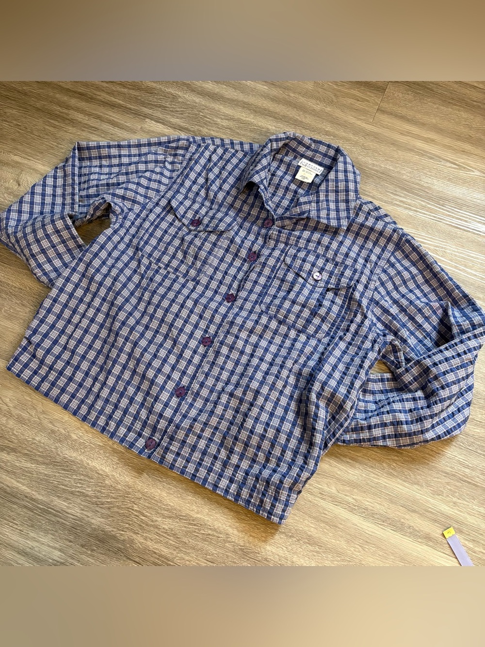 Vintage Jantzen Seersucker Plaid Lightweight Jacket Small